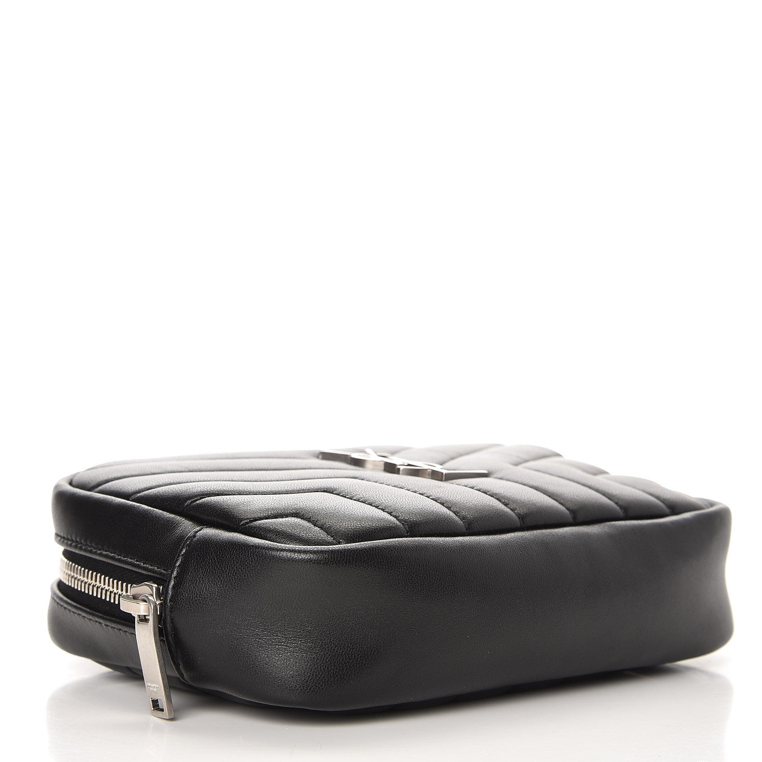 Saint Laurent Lambskin Y Quilted Monogram Loulou Cosmetic Case Black 4 of 6