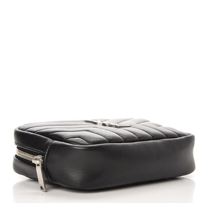 Saint Laurent Lambskin Y Quilted Monogram Loulou Cosmetic Case Black 4 of 6