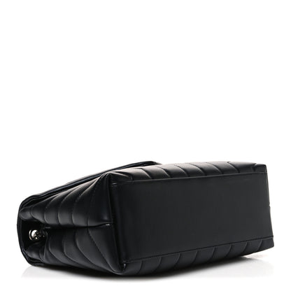 Saint Laurent Calfskin Y Quilted Monogram Small Loulou Chain Satchel Black Black 4 of 11