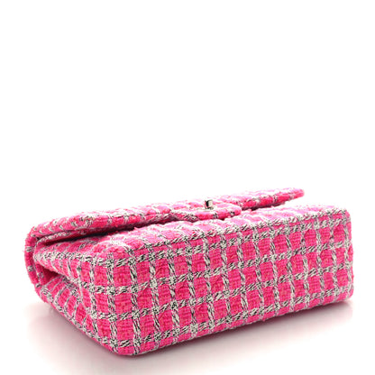 Chanel Tweed Quilted Jumbo Double Flap Hot Pink 4 of 10