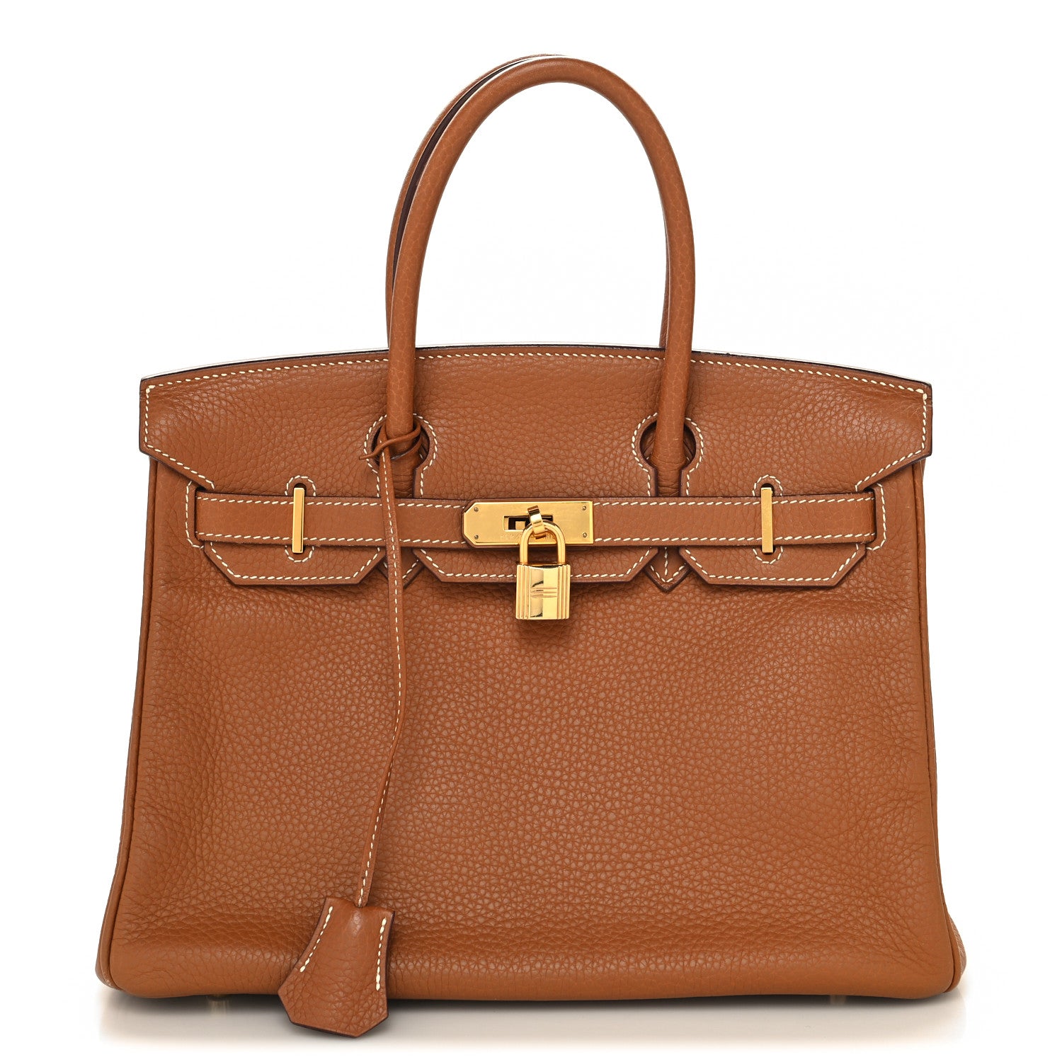 Hermes Taurillon Clemence Birkin 30 Gold 1 of 14