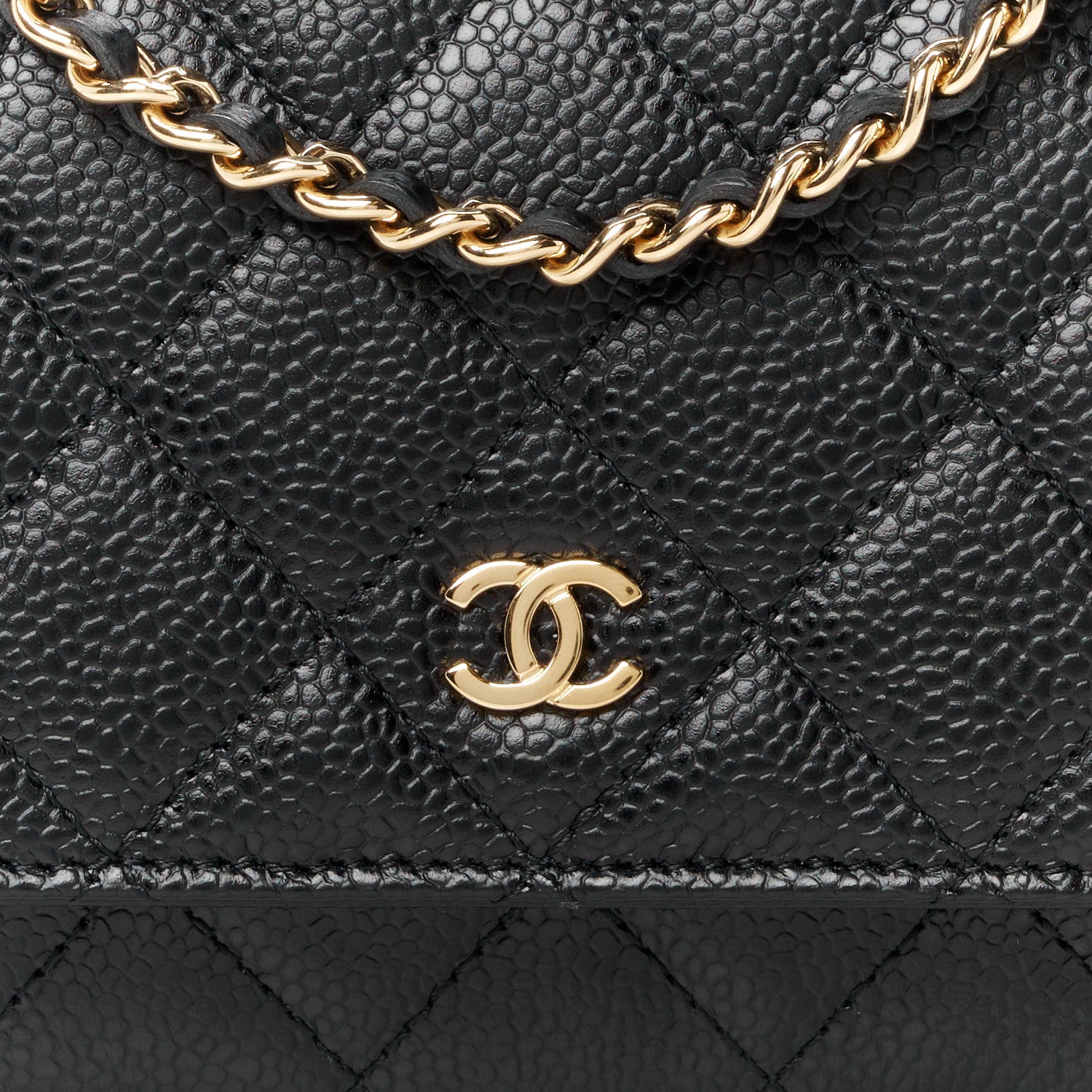 Chanel Caviar Quilted Wallet on Chain WOC Black 9 of 12