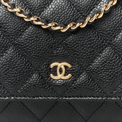 Chanel Caviar Quilted Wallet on Chain WOC Black 9 of 12