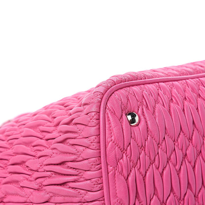 Miu Miu Nappa Matelasse Swarovski Crystal Tote Fuxia 9 of 14