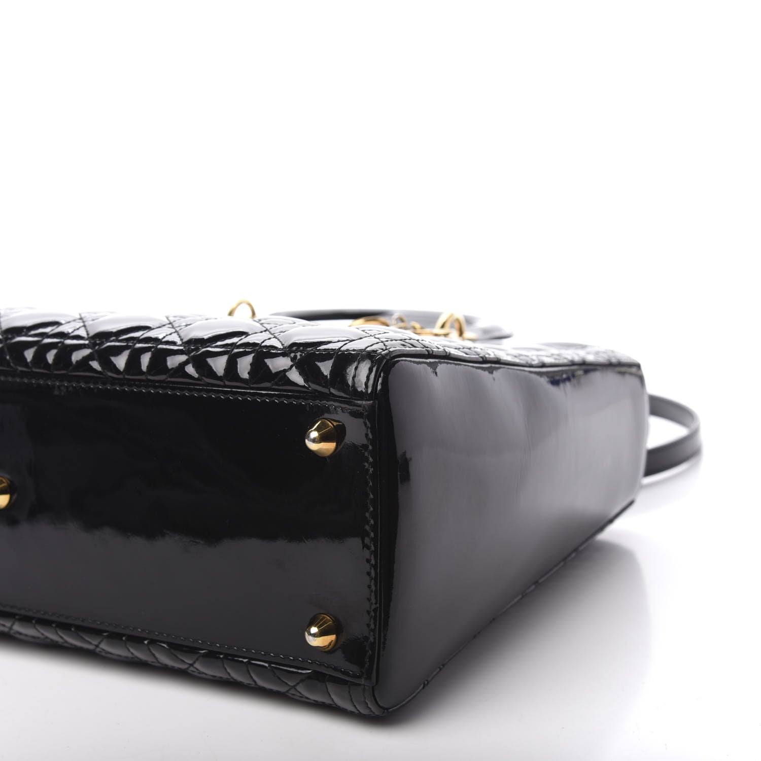 Christian Dior Patent Cannage Large Lady Dior Black 7 of 10