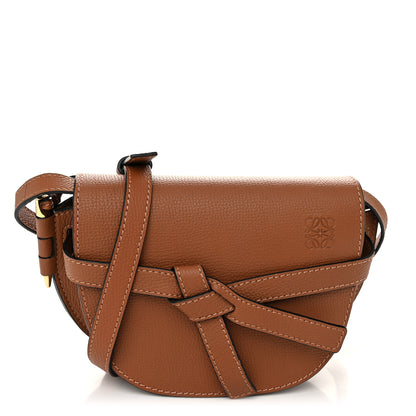 Loewe Pebble Grain Calfskin Mini Gate Dual Bag Tan 1 of 10