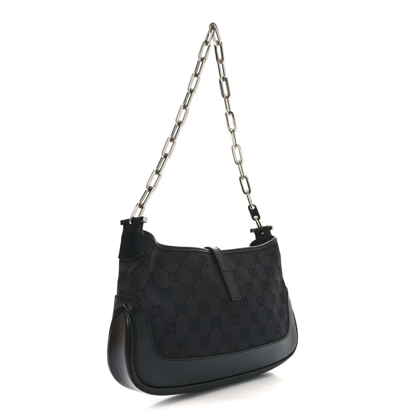 Monogram Jackie O Chain Hobo Black