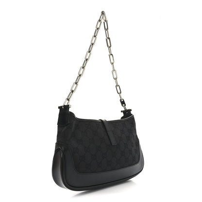 Gucci Monogram Jackie O Chain Hobo Black 3 of 10
