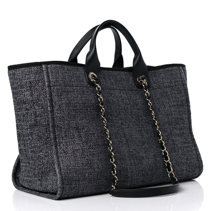 Chanel Lurex Boucle Medium Deauville Tote Black 2 of 8