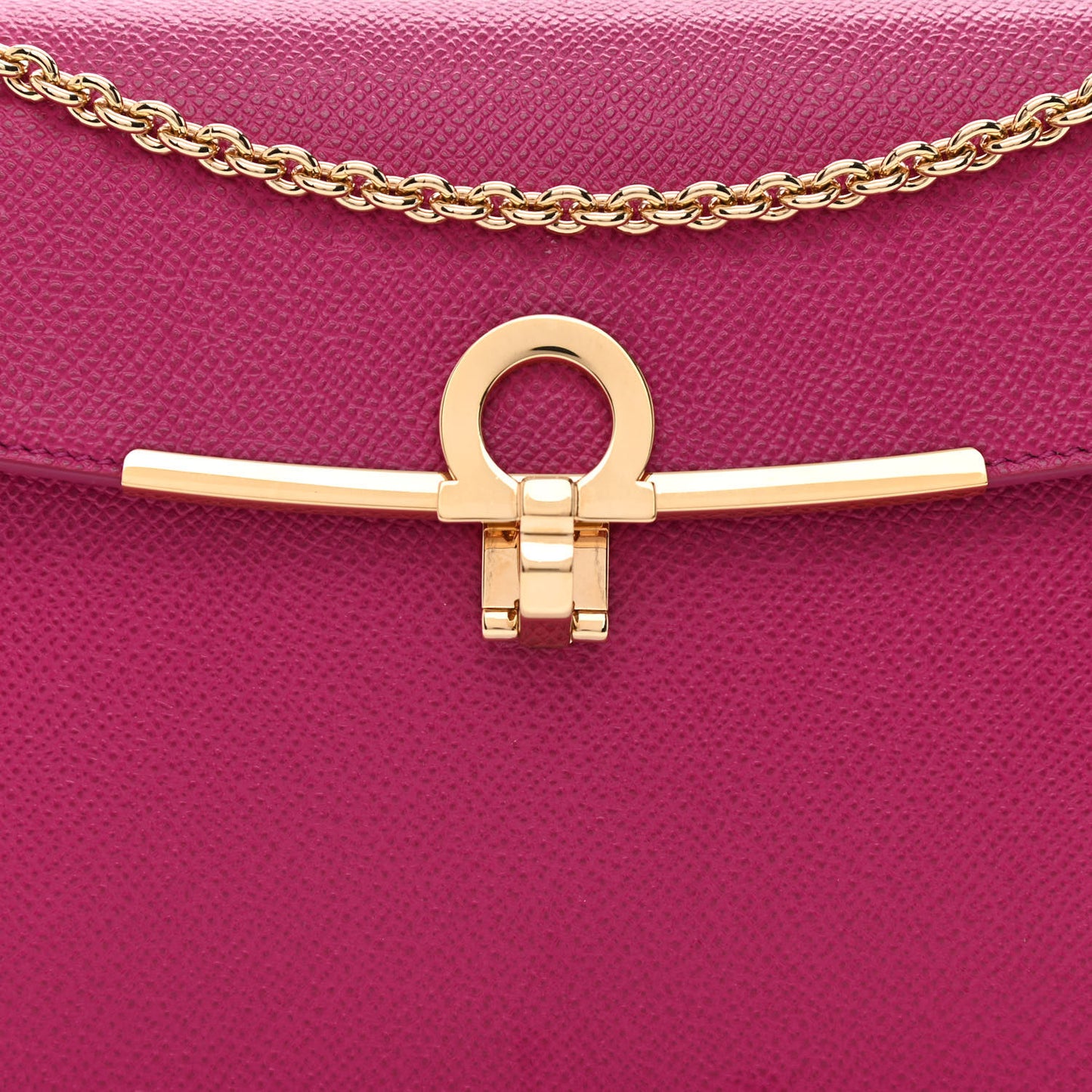Hammered Calfskin Gancini Mini Bag Pink