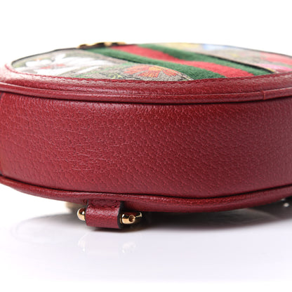 Gucci GG Supreme Monogram Web Flora Mini Ophidia Round Backpack Red 9 of 10