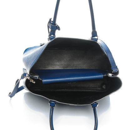 Prada Saffiano Cuir Medium Double Handle Tote Inchiostro 5 of 9