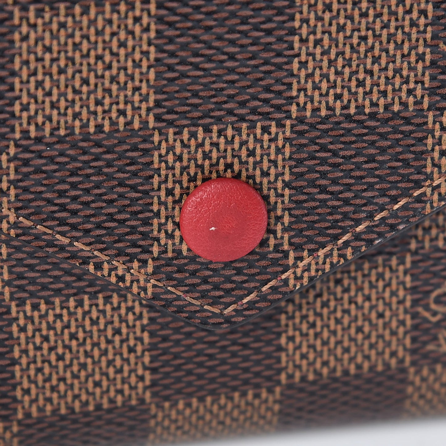 Damier Ebene Victorine Wallet Red