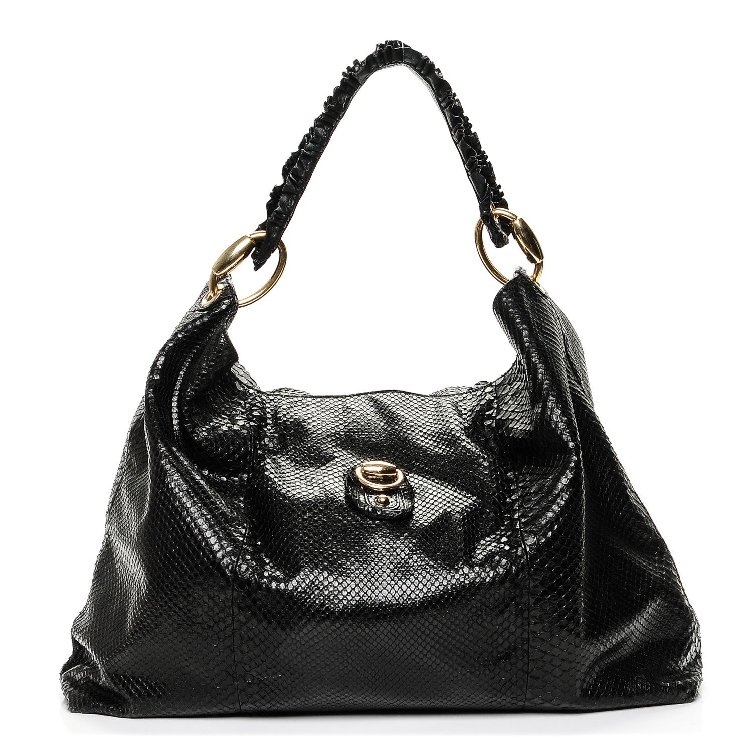 Gucci Python Large Sabrina Hobo Black 1 of 6