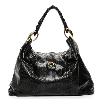 Gucci Python Large Sabrina Hobo Black 1 of 6