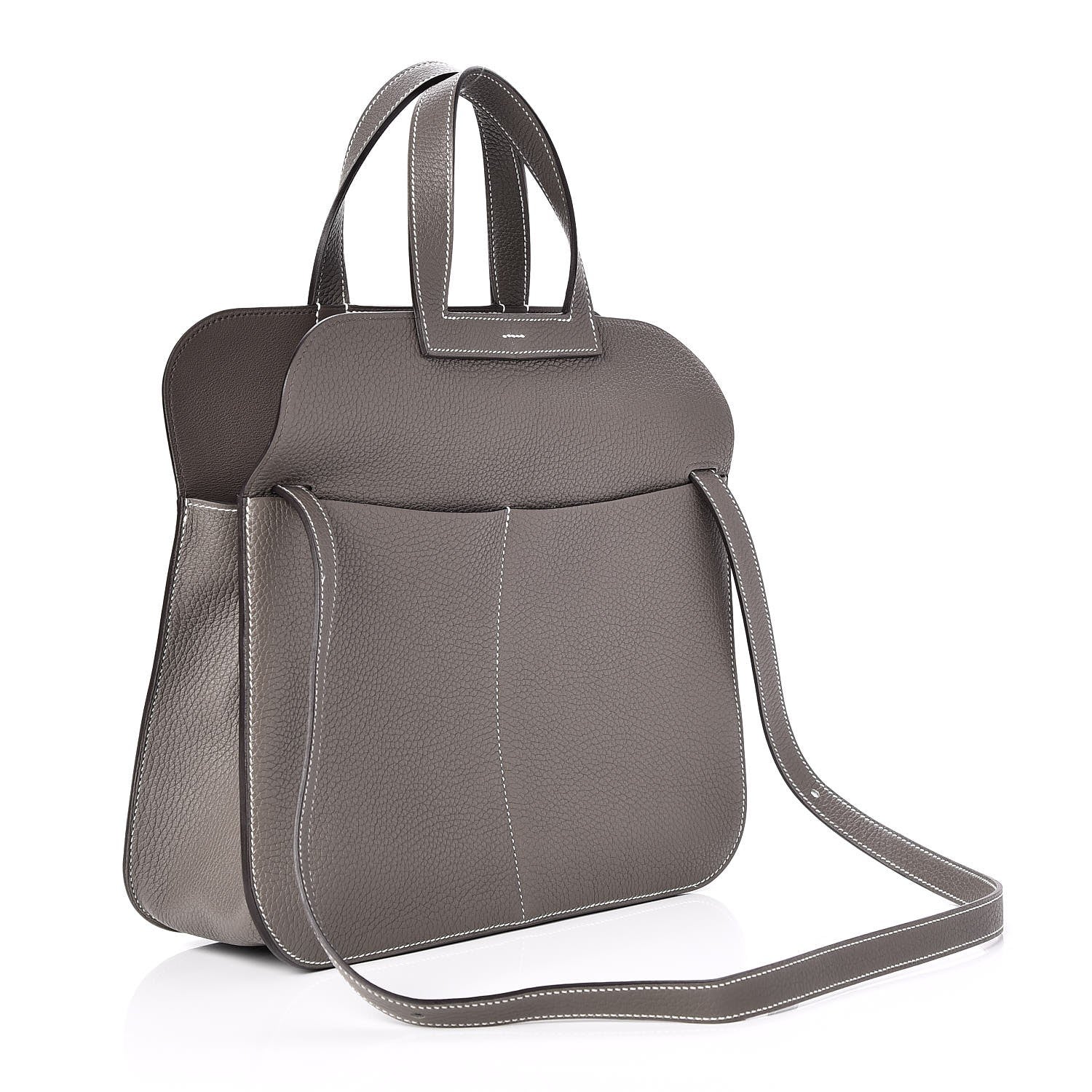Hermes Taurillon Clemence Halzan 31 Etain 4 of 10