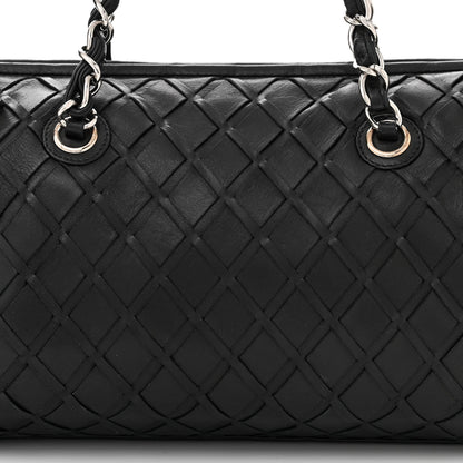 Chanel Lambskin Woven Medium Ultimate Soft Sombrero Bag Black 8 of 12