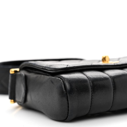 Chanel Lambskin Velvet Quilted Flap Shoulder Bag Black 10 of 11