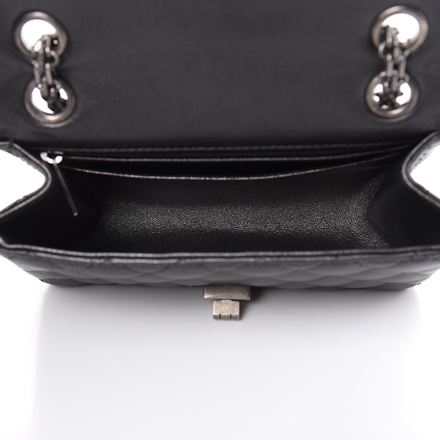 Sheepskin Quilted 2.55 Reissue Mini Flap Dark Grey