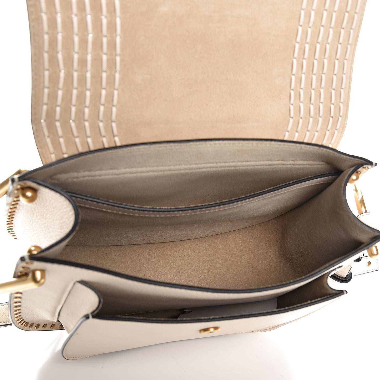 Calfskin Braided Medium Hudson Shoulder Bag Abstract White