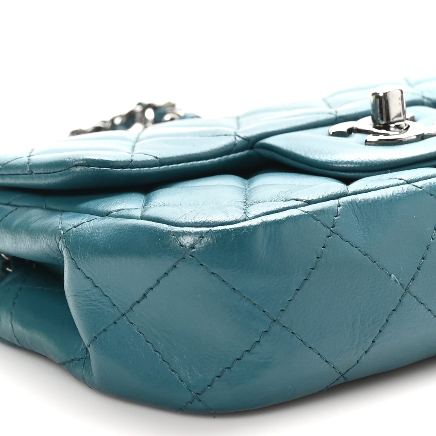 Lambskin Quilted Extra Mini Rectangular Flap