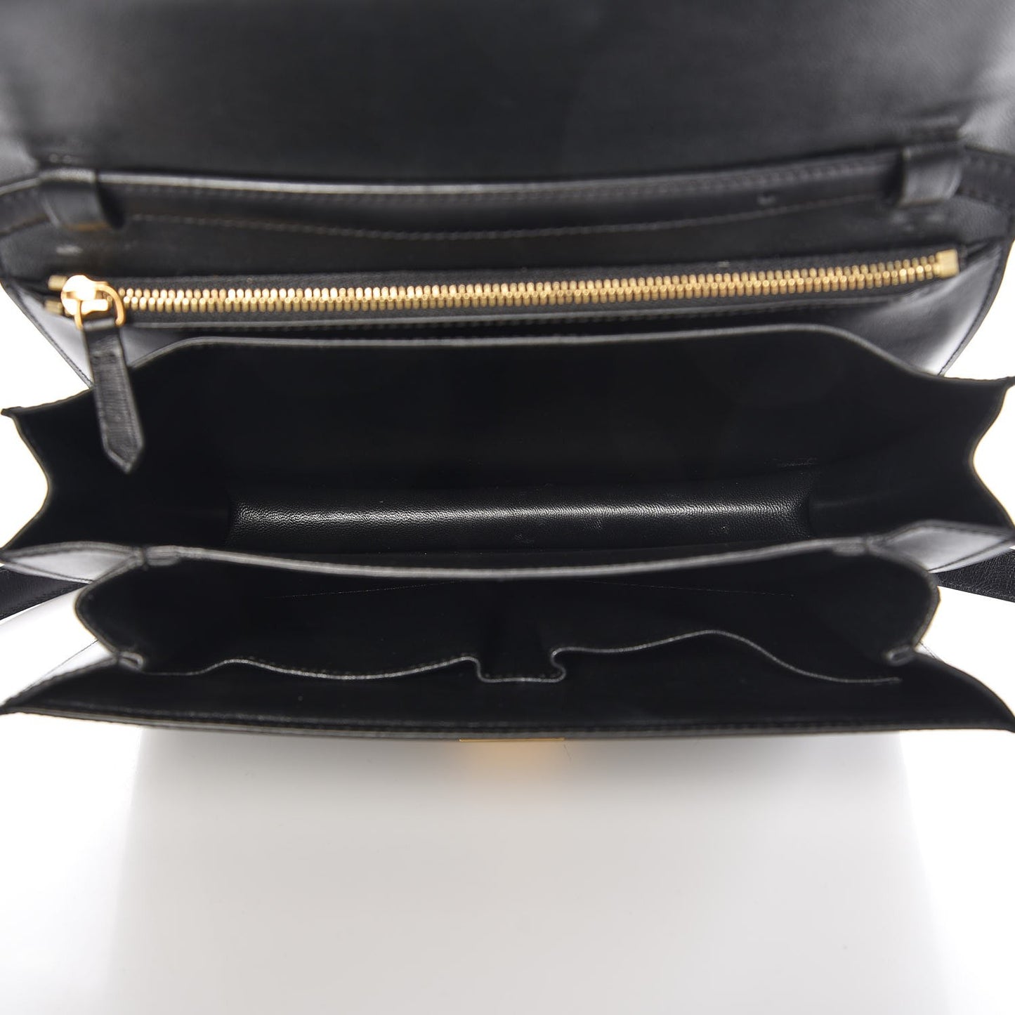 Box Calfskin Medium Classic Box Flap Bag Black