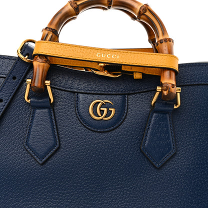 Gucci Textured Dollar Calfskin Web Small Diana Tote Bag Royal Crop 7 of 9
