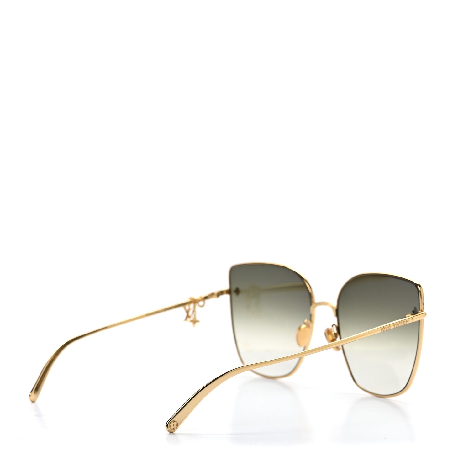 Metal LV Charm Cat Eye Sunglasses Z1720U Gold