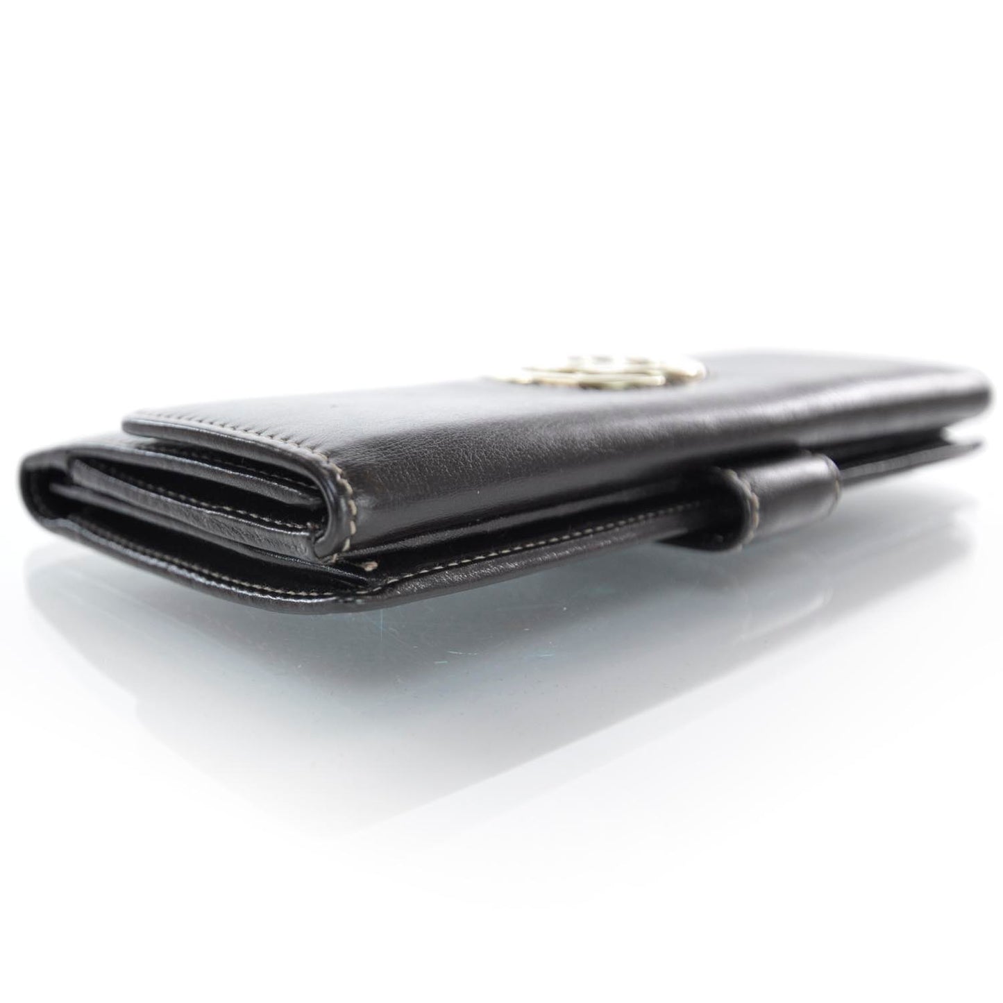 Calfskin Britt Continental Wallet Brown
