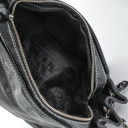 Chanel Lambskin Lax Accordion Hobo Black 5 of 9