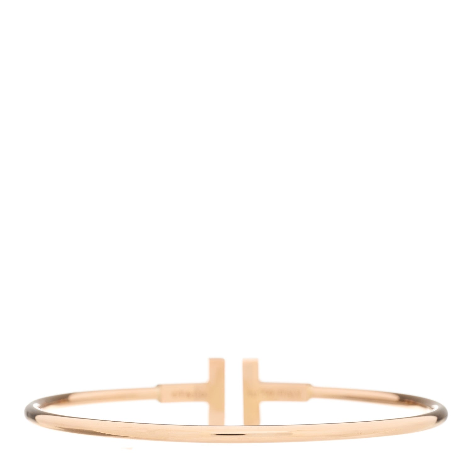 Tiffany 18K Rose Gold Mother of Pearl T Wire Bracelet 2 of 4