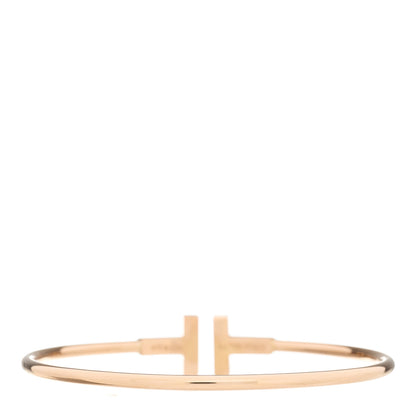 Tiffany 18K Rose Gold Mother of Pearl T Wire Bracelet 2 of 4