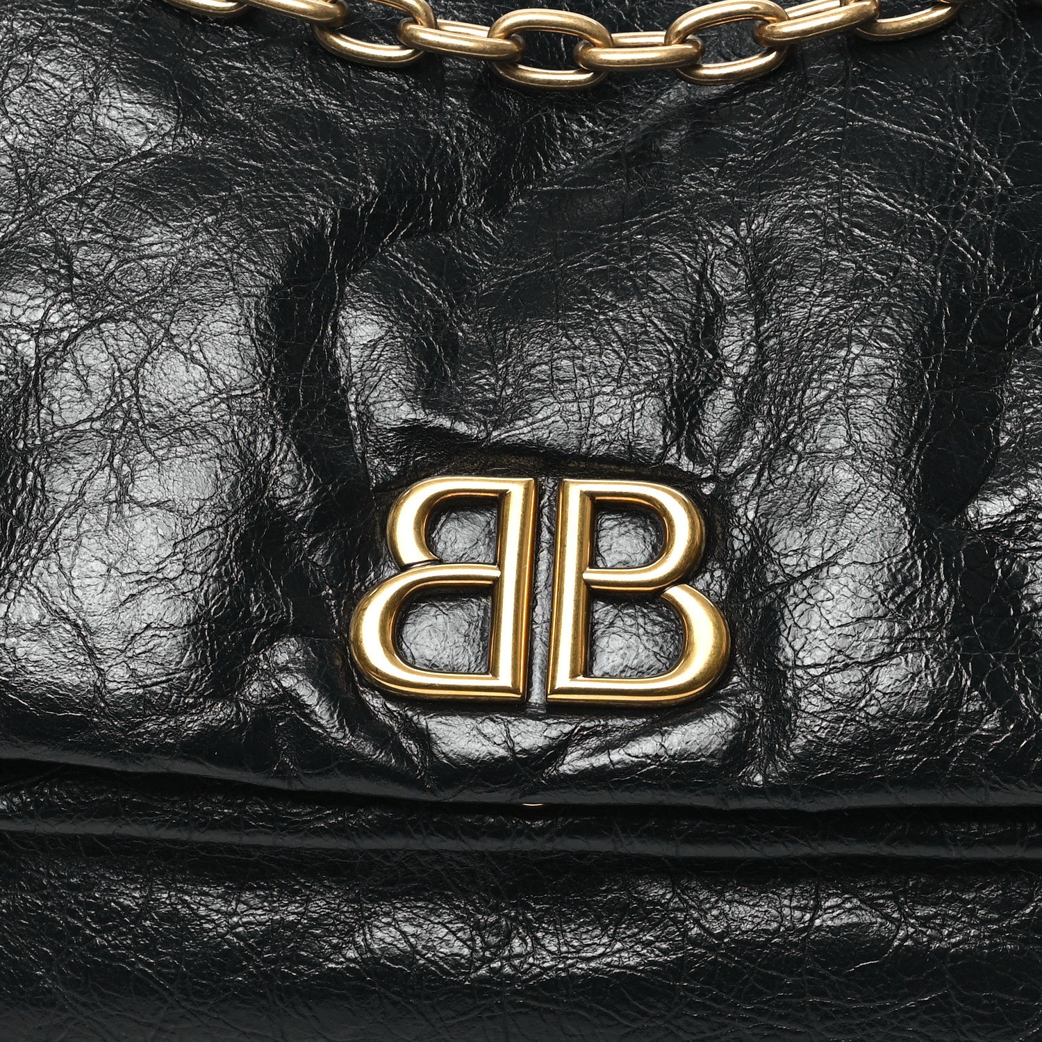 Balenciaga Arena Calfskin Large Monaco Chain Shoulder Bag Black 9 of 11