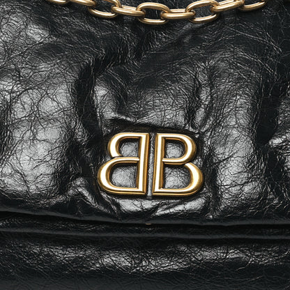Balenciaga Arena Calfskin Large Monaco Chain Shoulder Bag Black 9 of 11
