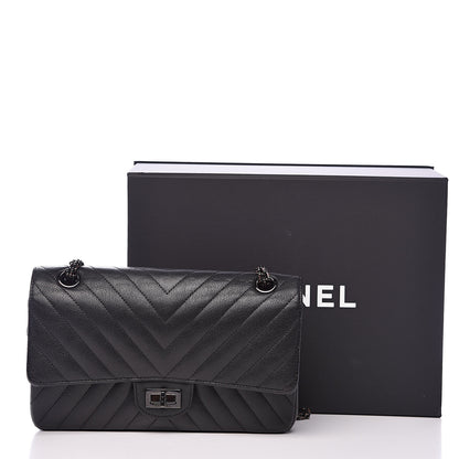 Chanel Sheepskin Chevron Quilted 2.55 Reissue 225 Double Flap So Black 18 of 18