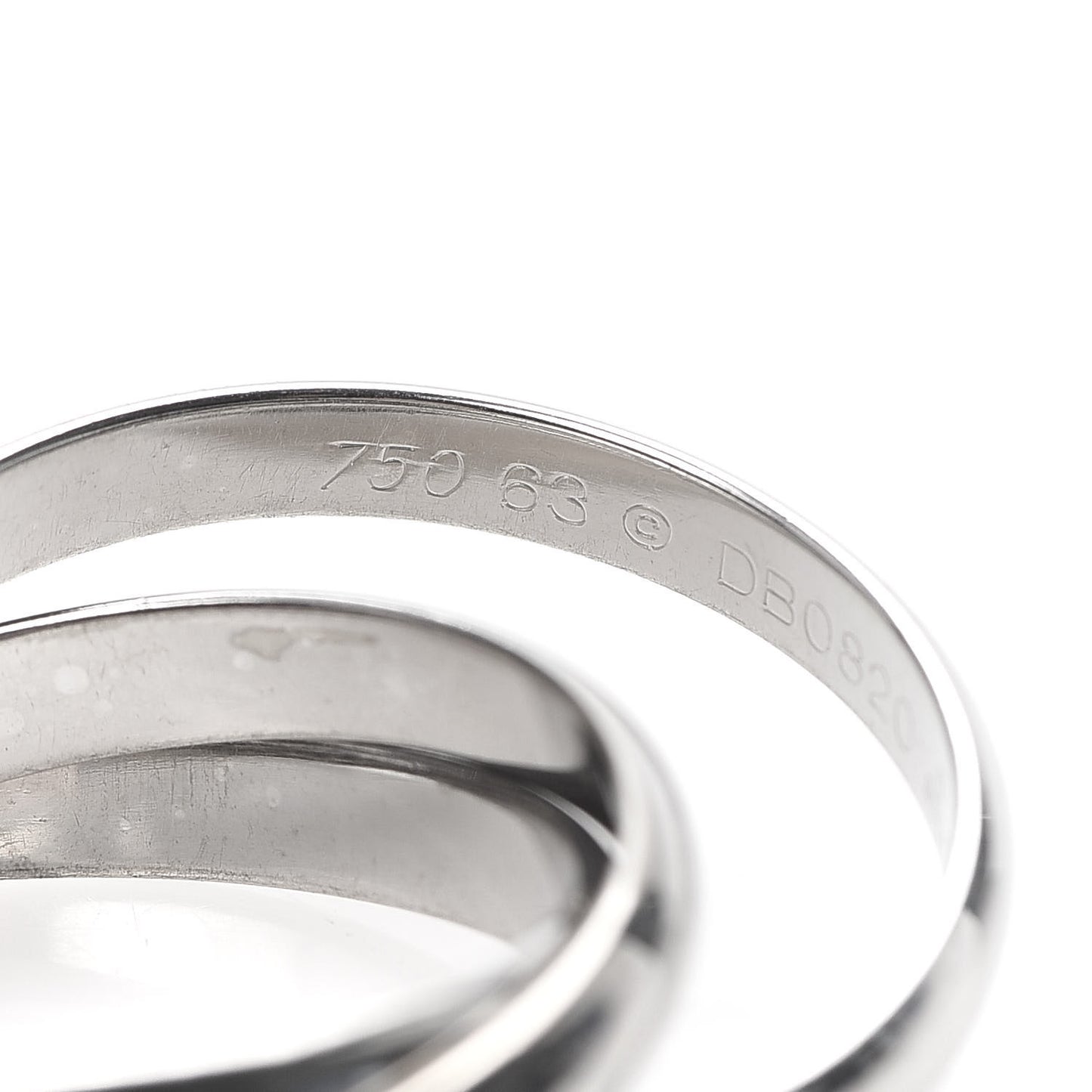 18K White Gold Classic Trinity Ring 63 10.25