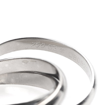 Cartier 18K White Gold Classic Trinity Ring 63 10.25 4 of 5