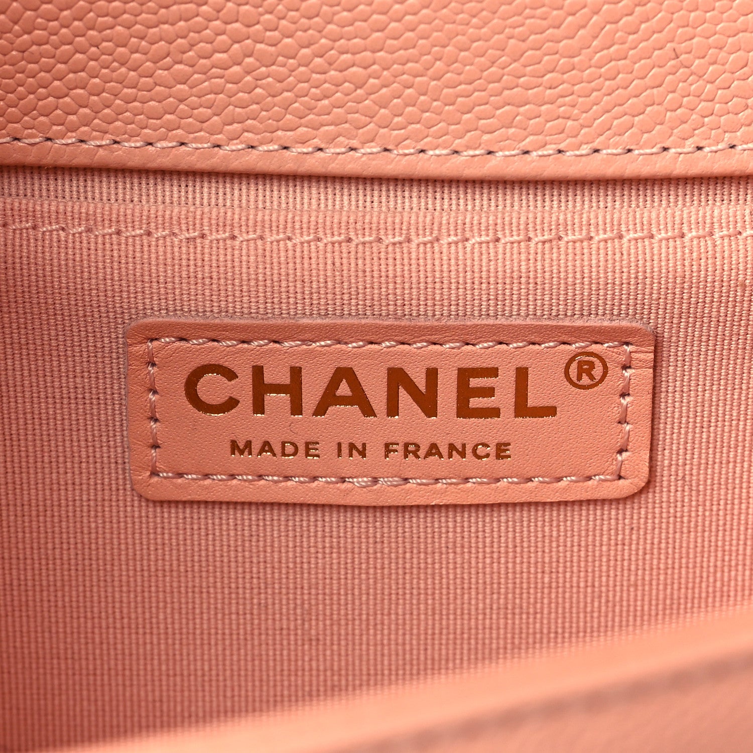 Chanel Caviar Chevron Quilted Medium Boy Flap Light Orange 6 of 10