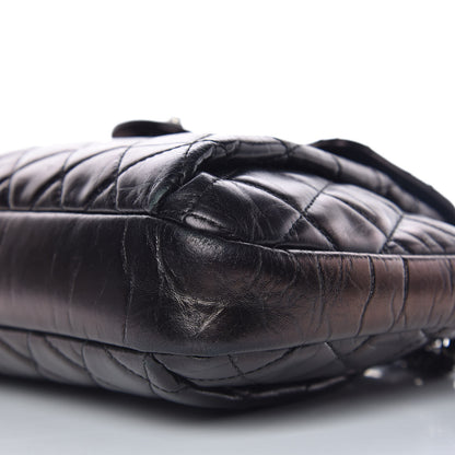 Chanel Glazed Calfskin Quilted Accordion Flap Black 11 of 15