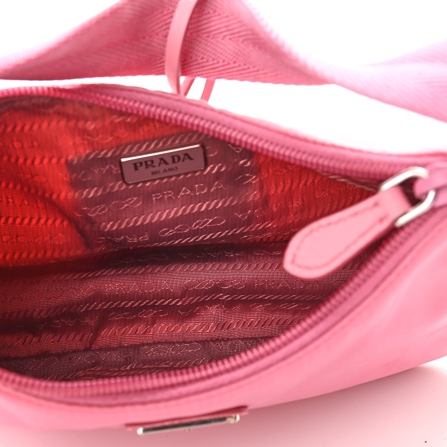 Prada Tessuto Nylon Mini Re-Edition 2000 Bag Begonia 5 of 9