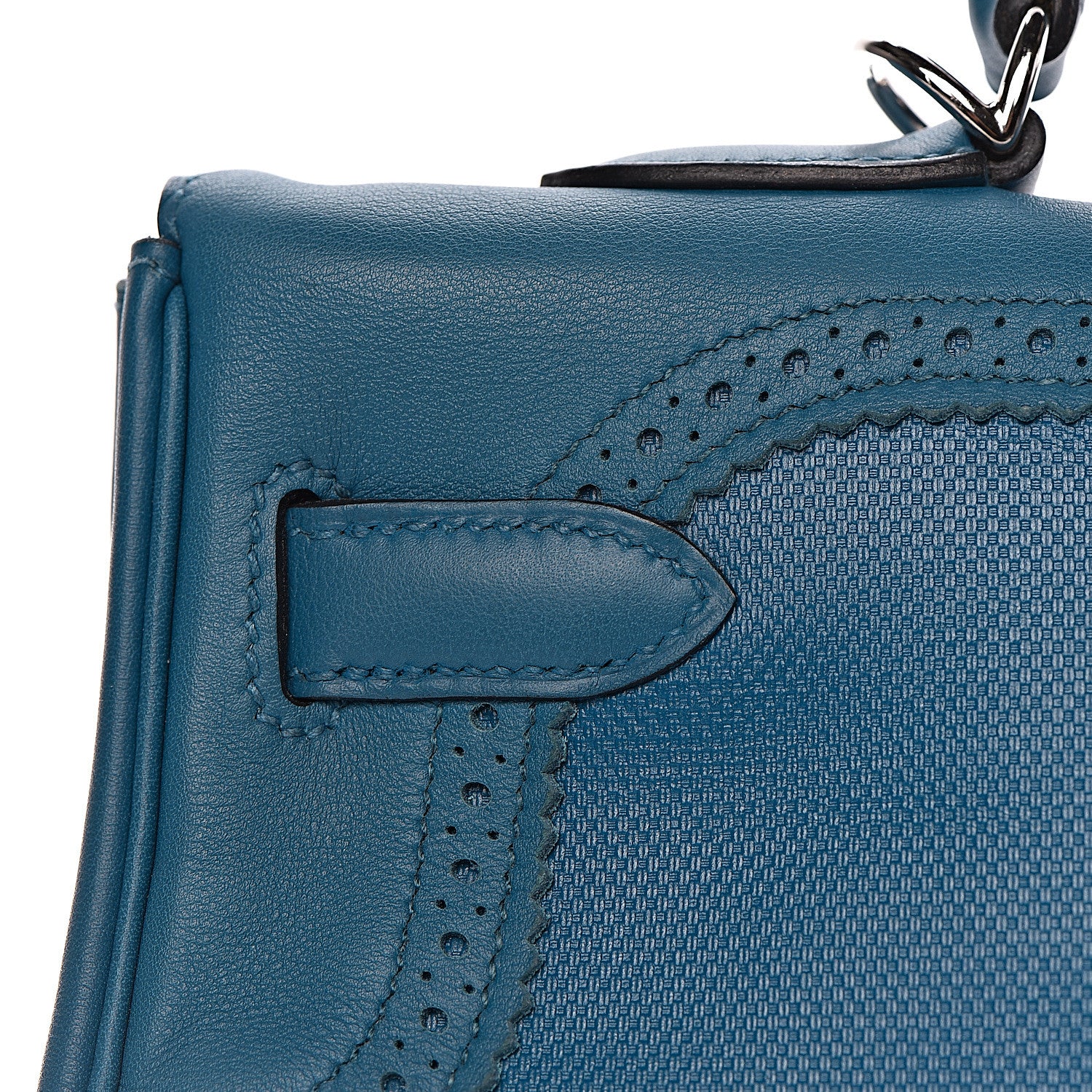 Hermes Swift Grain d'H Ghillies Kelly 35 Bleu Izmir 39 of 44