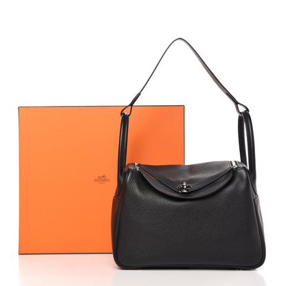 Hermes Taurillon Clemence Lindy 30 Black 11 of 11