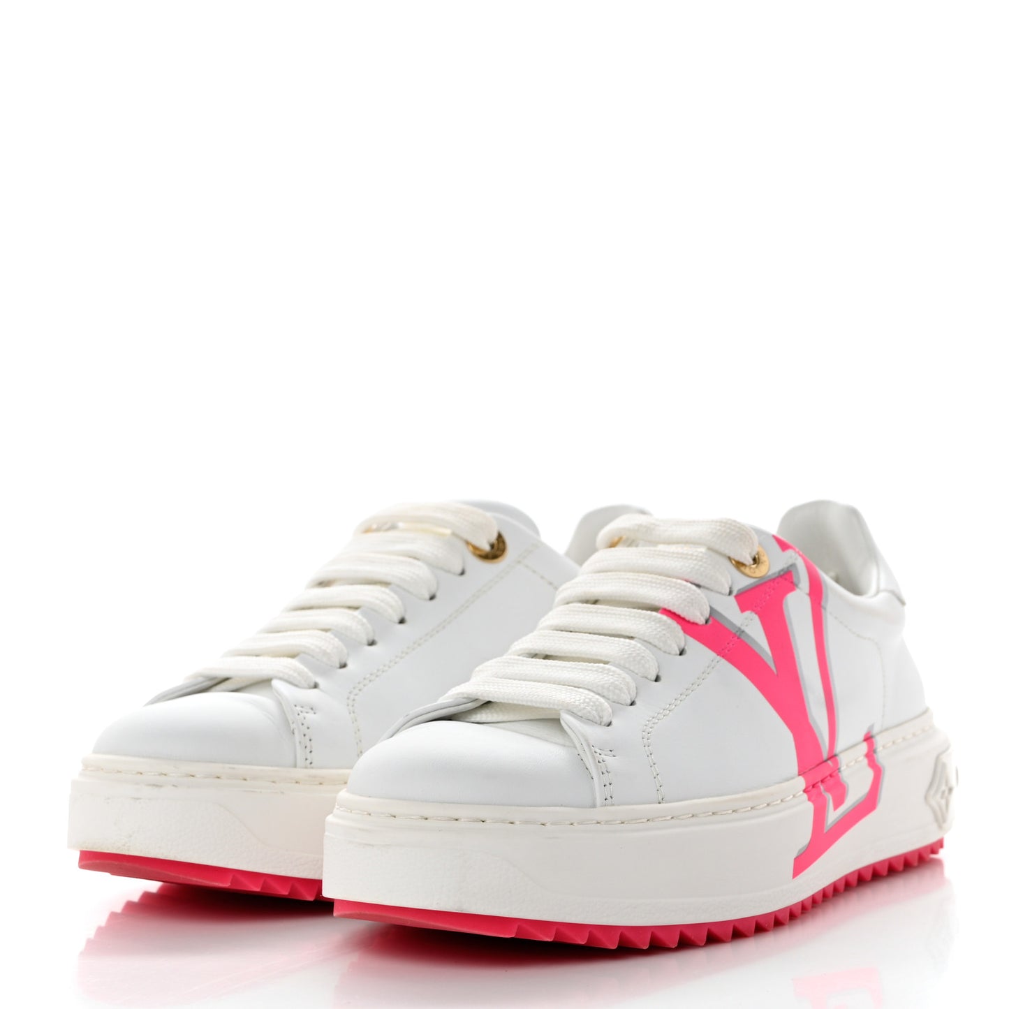 Monogram Time Out Sneakers 35 White Rose