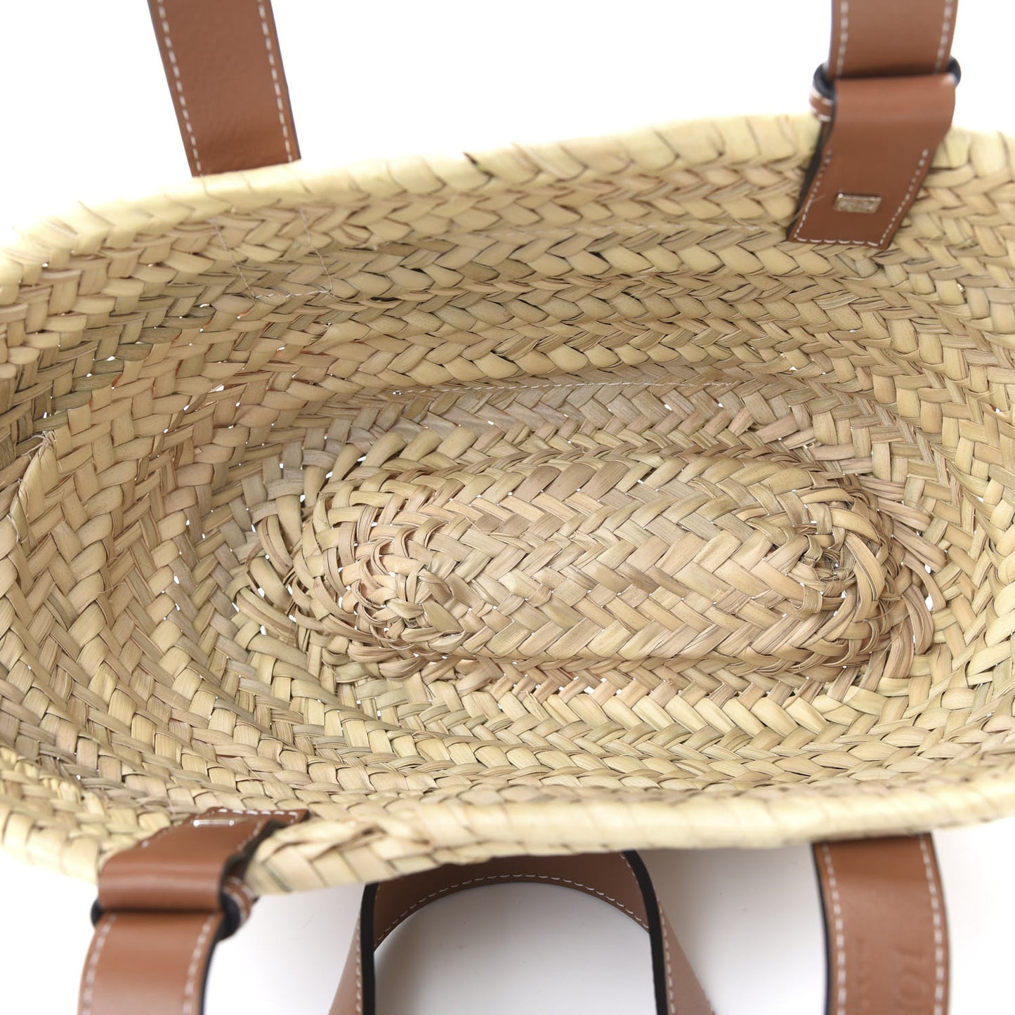 Raffia Small Basket Tote Bag Natural Tan