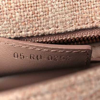 Christian Dior Linen Macrocannage Small Caro Bag Rose 6 of 9