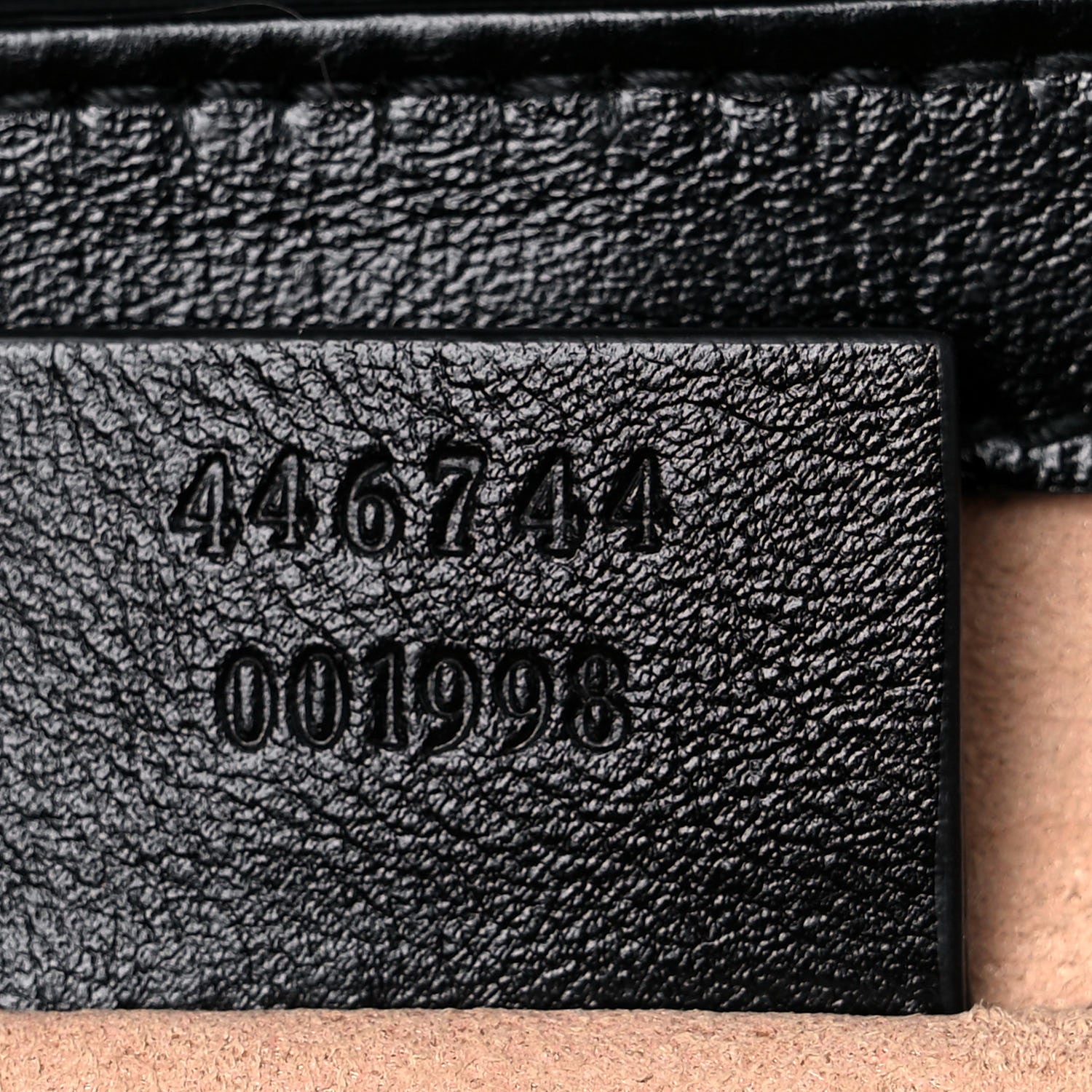 Gucci Monogram Matelasse Diagonal Mini GG Marmont Shoulder Bag Beige Black 7 of 14