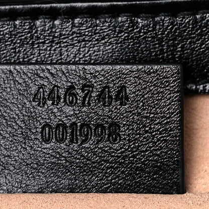 Gucci Monogram Matelasse Diagonal Mini GG Marmont Shoulder Bag Beige Black 7 of 14