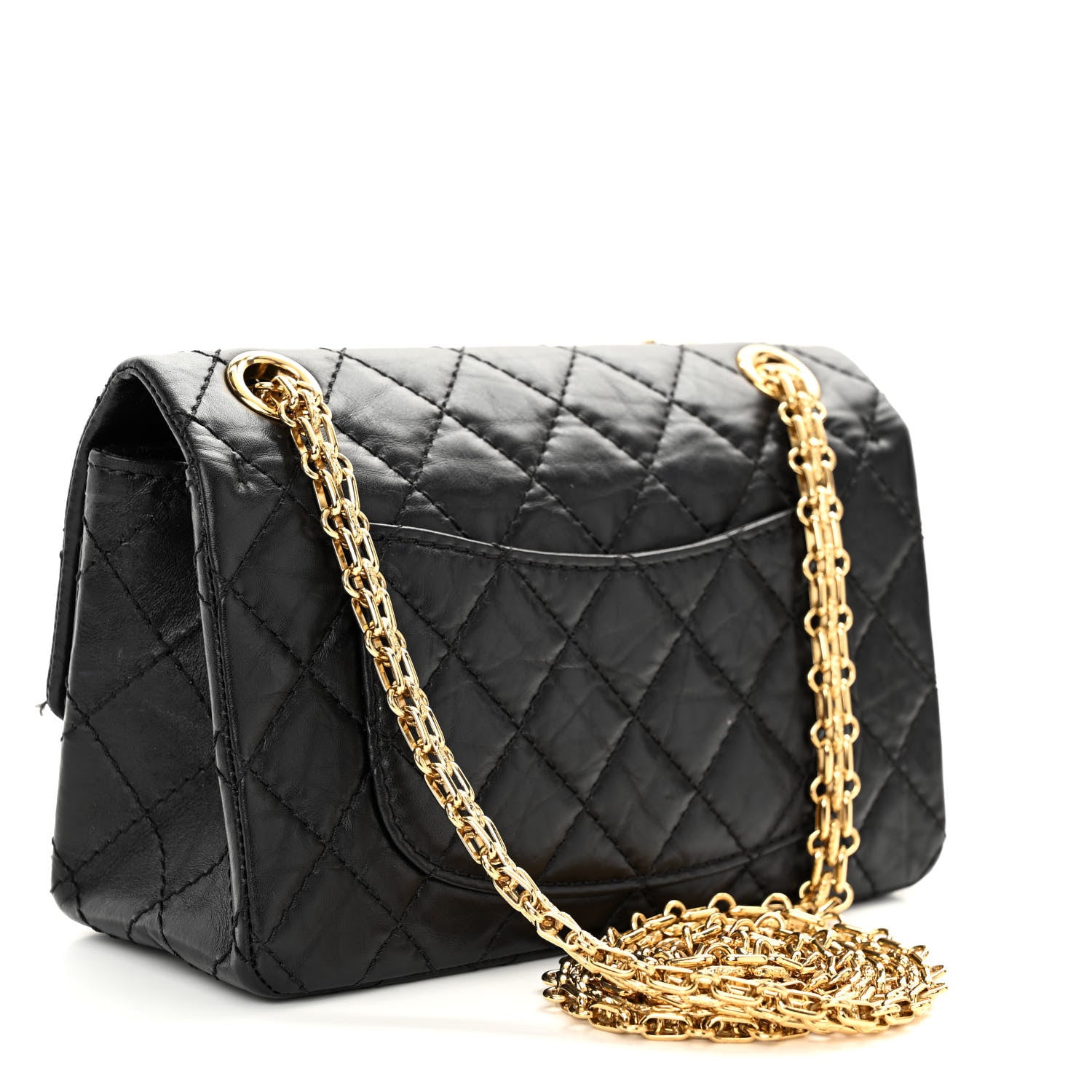 Chanel Aged Calfskin Quilted 2.55 Reissue Mini Flap Black 2 of 11