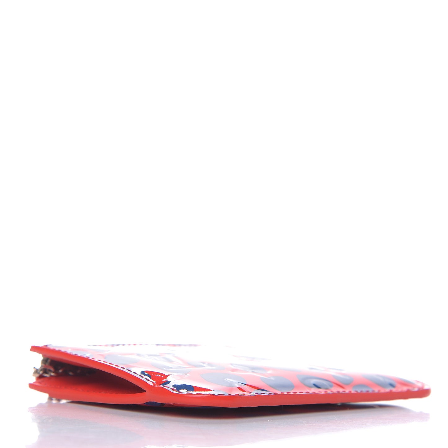 Vernis Jungle Dots Key Pouch Coquelicot Denim