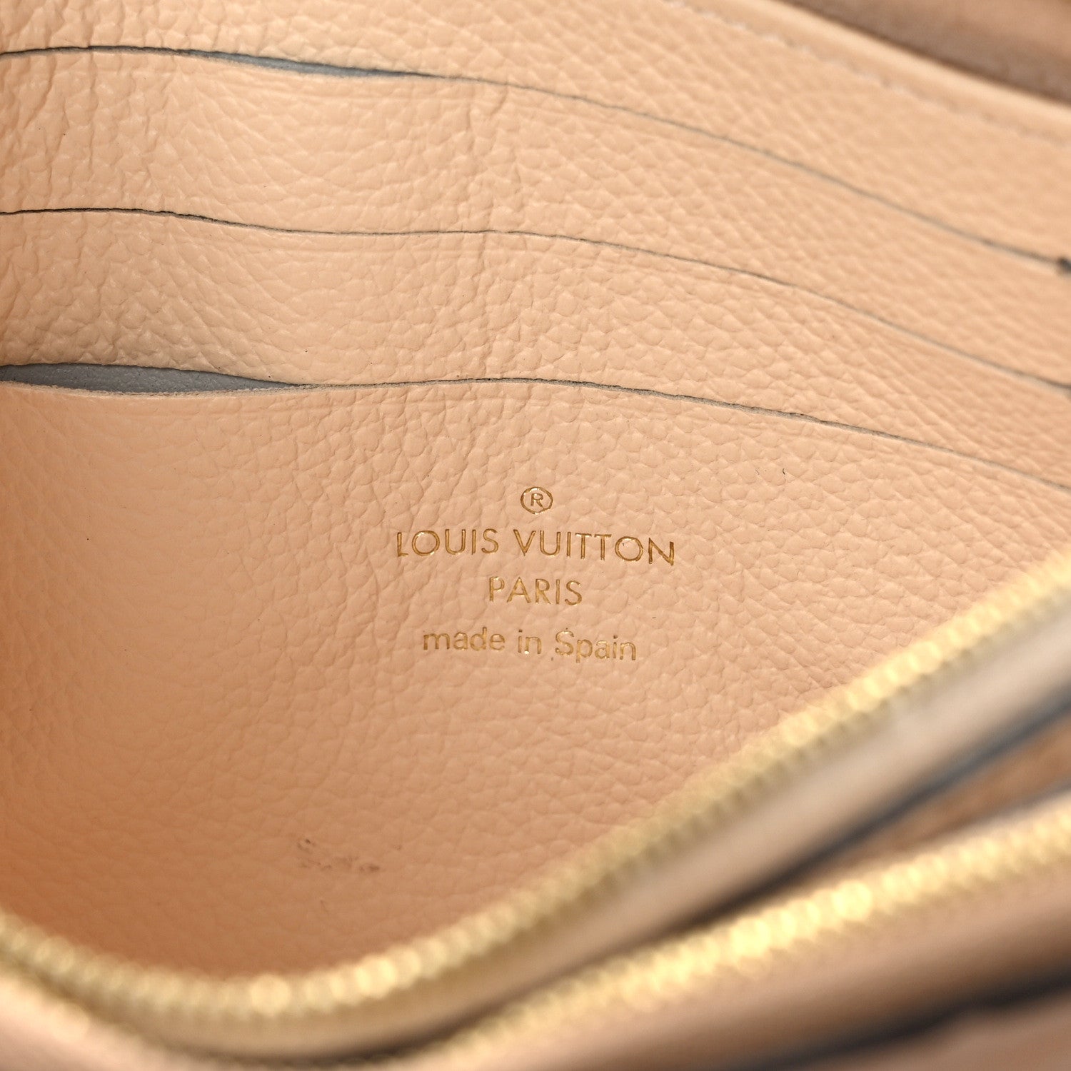 Louis Vuitton Empreinte Double Zip Pochette Beige Rose Creme 8 of 13